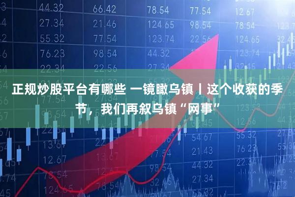 正规炒股平台有哪些 一镜瞰乌镇丨这个收获的季节，我们再叙乌镇“网事”